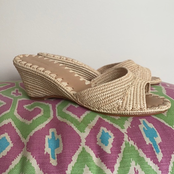 Carrie Forbes Shoes - Carrie Forbes Nador Raffia Wedge Sandals